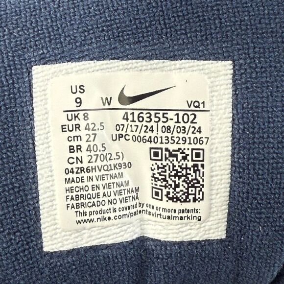 NIKE AIR MONARCH IV (4E) athletic sneaker shoes men’s size 9 Wide NEW - Picture 7 of 9